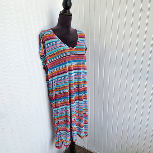MSRP $78 Anne Cole Plus Mesh Cover-Up Women's Swimsuit Size L / XL F1 - Picture 3 of 12